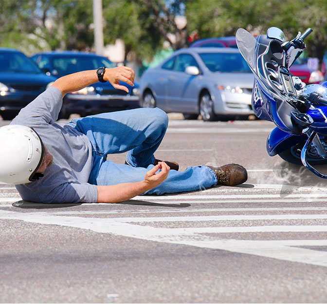 A man in a motor accident
