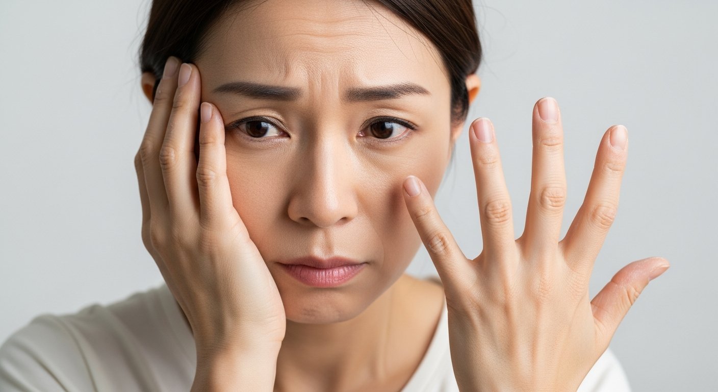 Image asian woman hand wrist discomfort menopause 1721779500